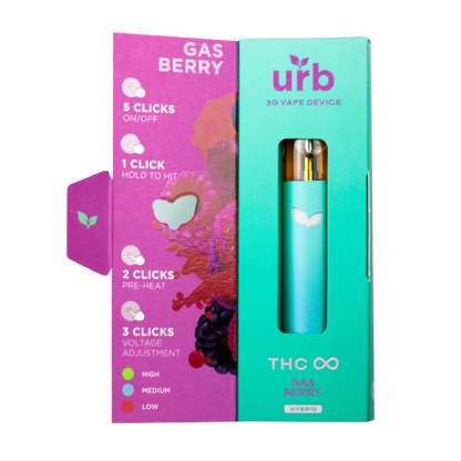 URB 3 Gram Disposable Vapes THC Infiniti + Live Resin